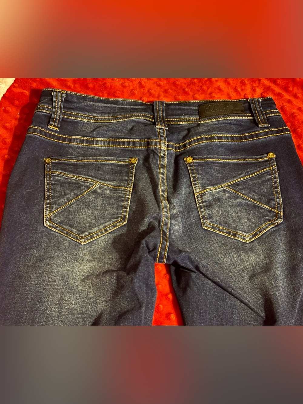 Rock & Roll Cowgirl Dark Indigo Flare Jeans - Picture 6 of 9